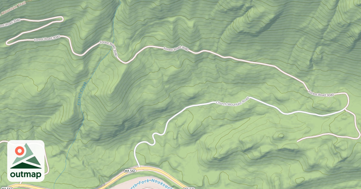 Map of EAST CHURCH
