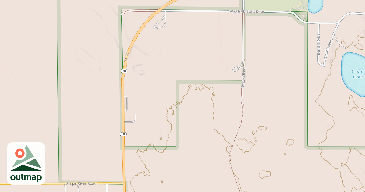 Map of M-30 North Gladwin Mccct