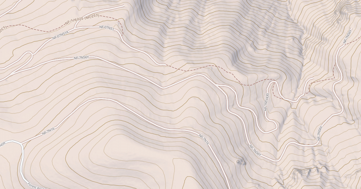 Map preview of USFS Motor Vehicle Use Map Roads {131A2FA4-A47D-4CA7-97BE-37BAF485739C}