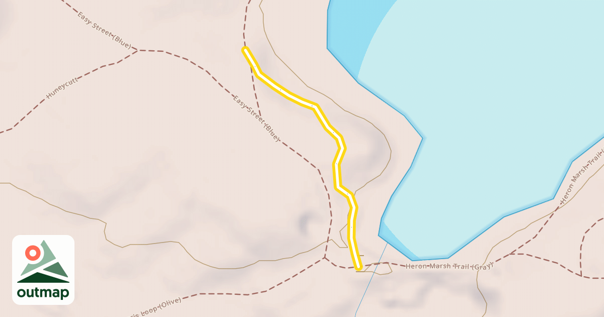 Map of Heron Marsh Trail (Gray) / Logger's Loop (Olive)