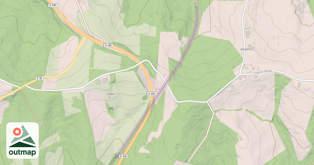 Map of Voie verte de Bellocq à Salies-de-Béarn