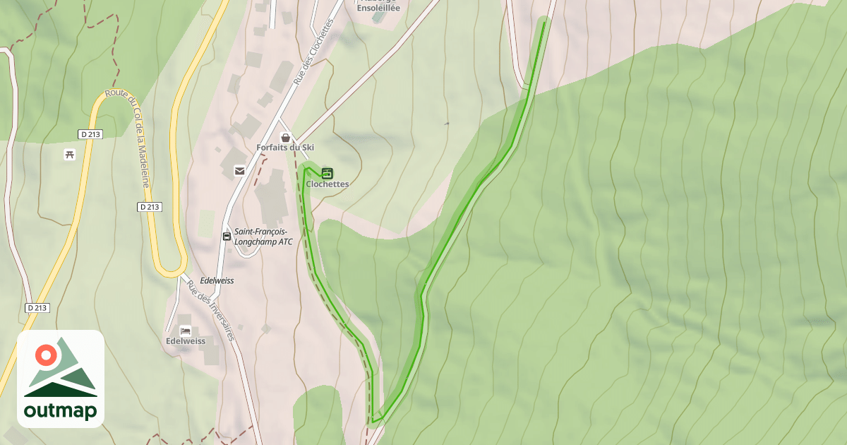 Map of Chemin des 1450m