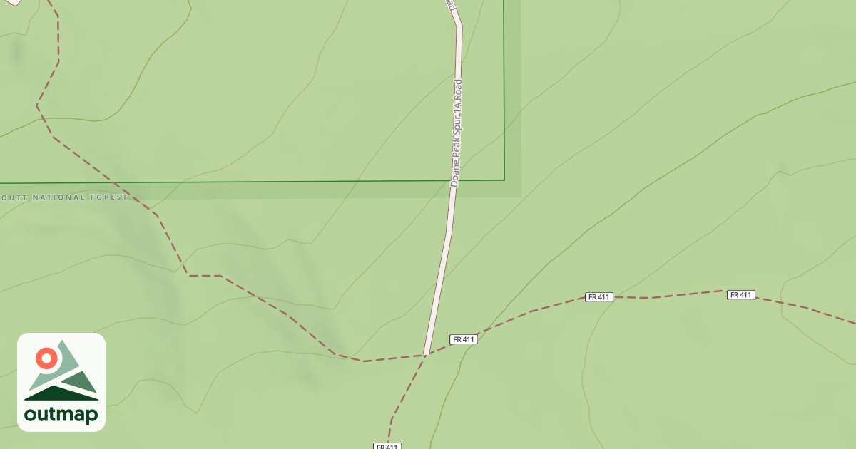 Map of DOANE PEAK SPUR 1A