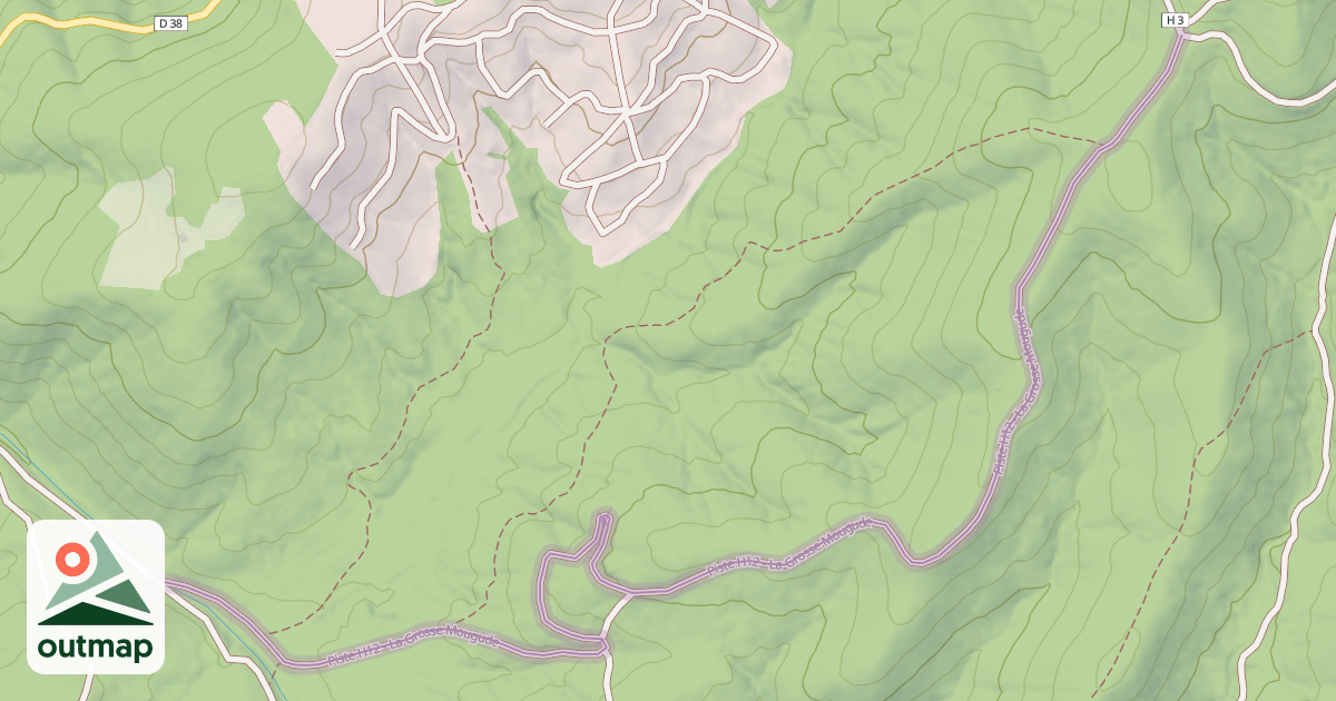 Map of Piste H12 - La Grosse Mougude
