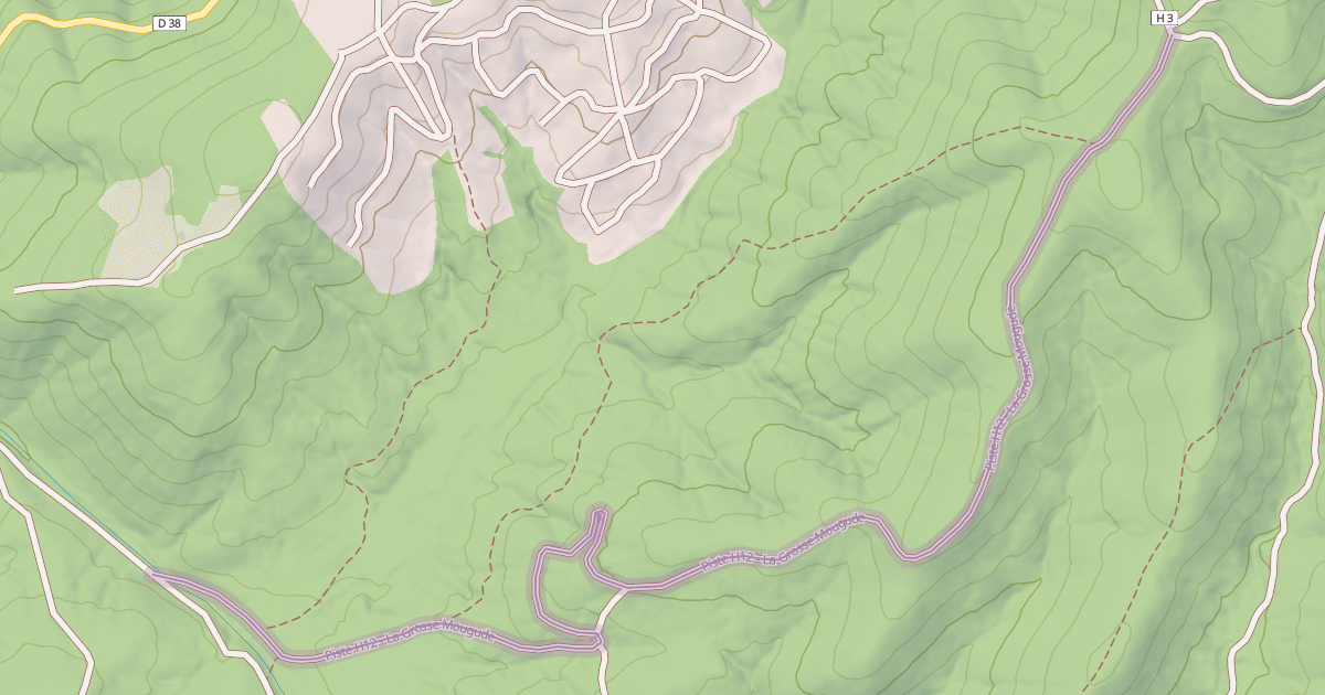 Map preview of Piste H12 - La Grosse Mougude