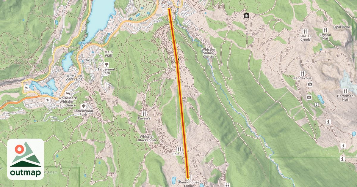 Map of Whistler Village Gondola