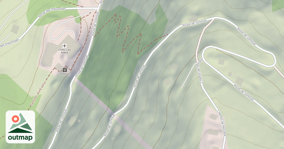 Map of Route de Sonloup