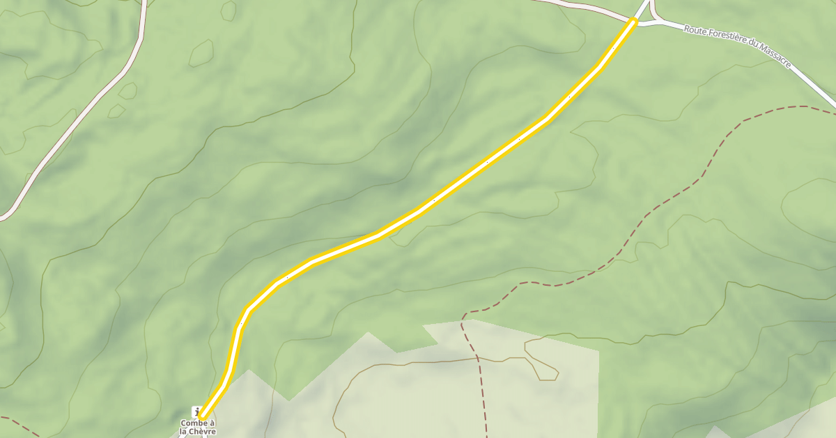 Map preview of Route Forestière des Forêts Monts