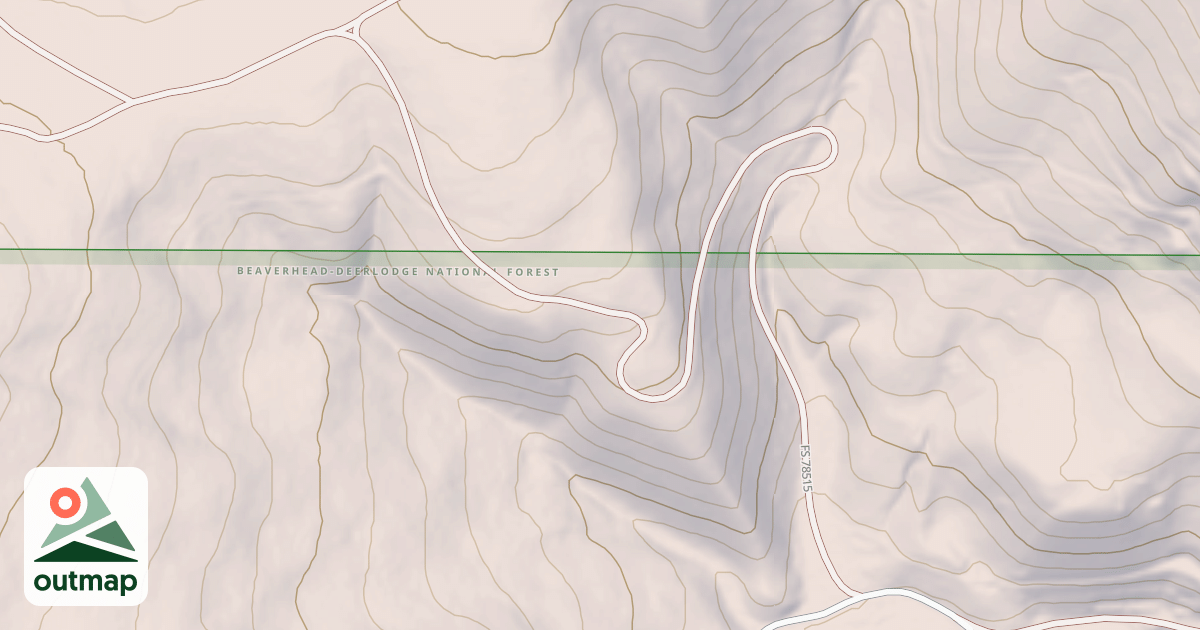 Map of USFS National Forest System Roads {52E50E2D-BE87-4C23-BA0E-BC2FFC584A4F}