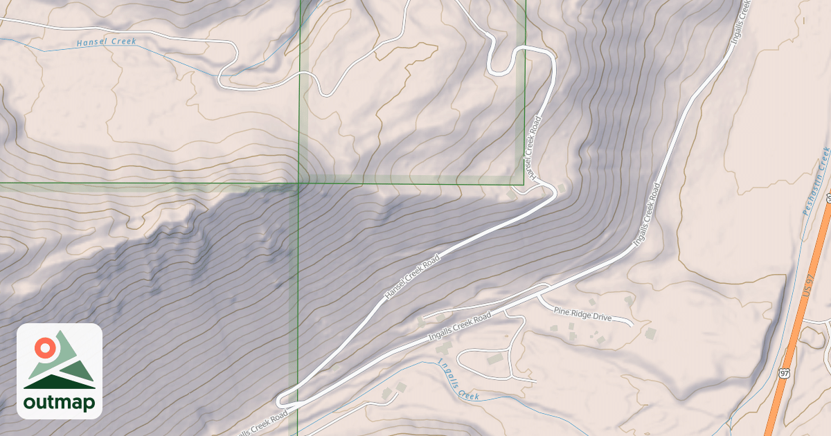 Map of HANSEL CREEK