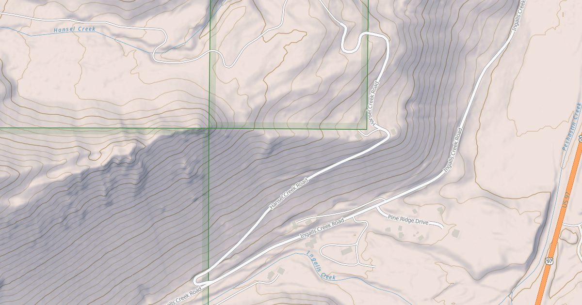 Map preview of HANSEL CREEK