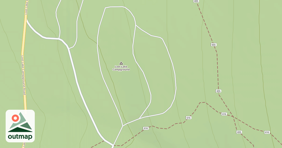Map of LOST LAKE C.G. "B" LOOP