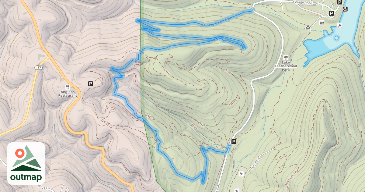 Map of MIners Rock Trail