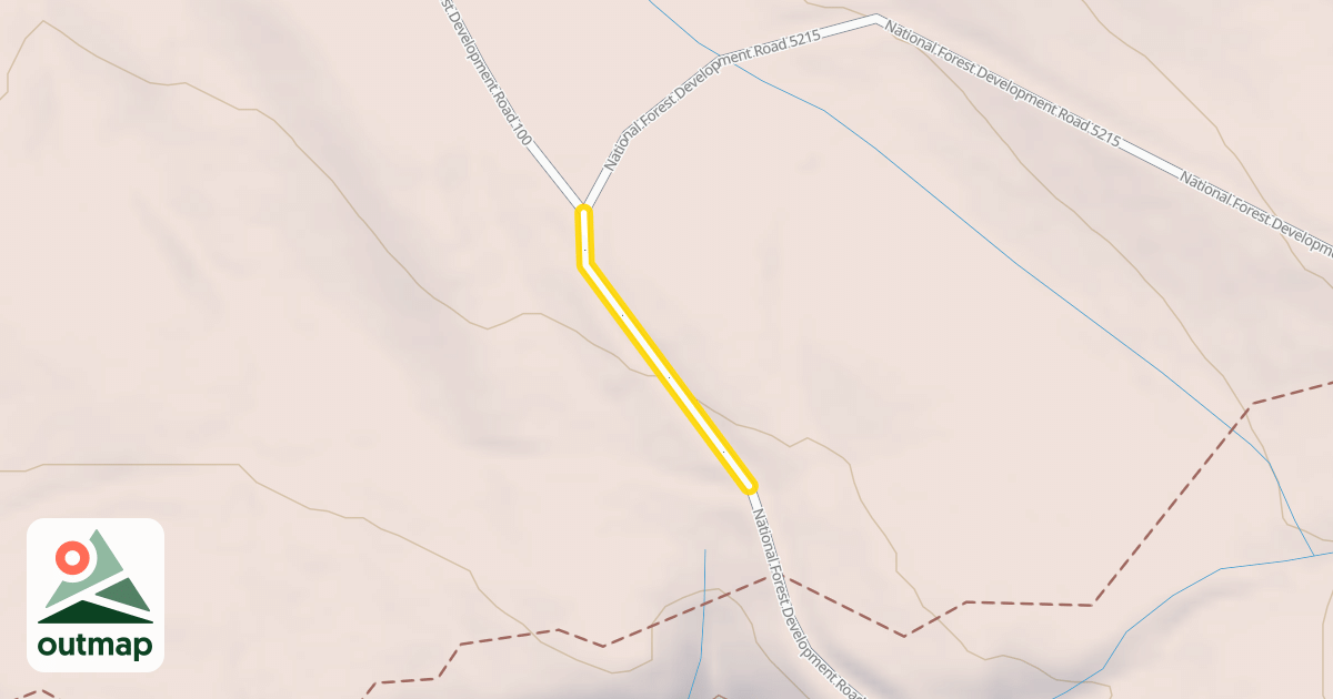 Map of National Forest Development Road 5215