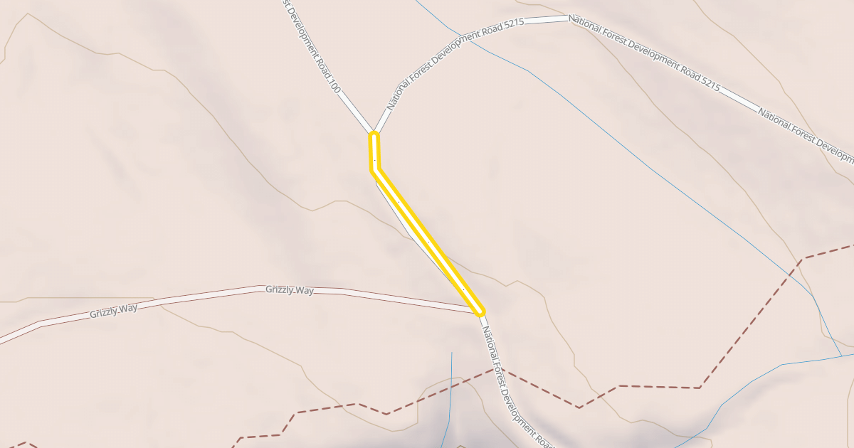 Map preview of National Forest Development Road 5215