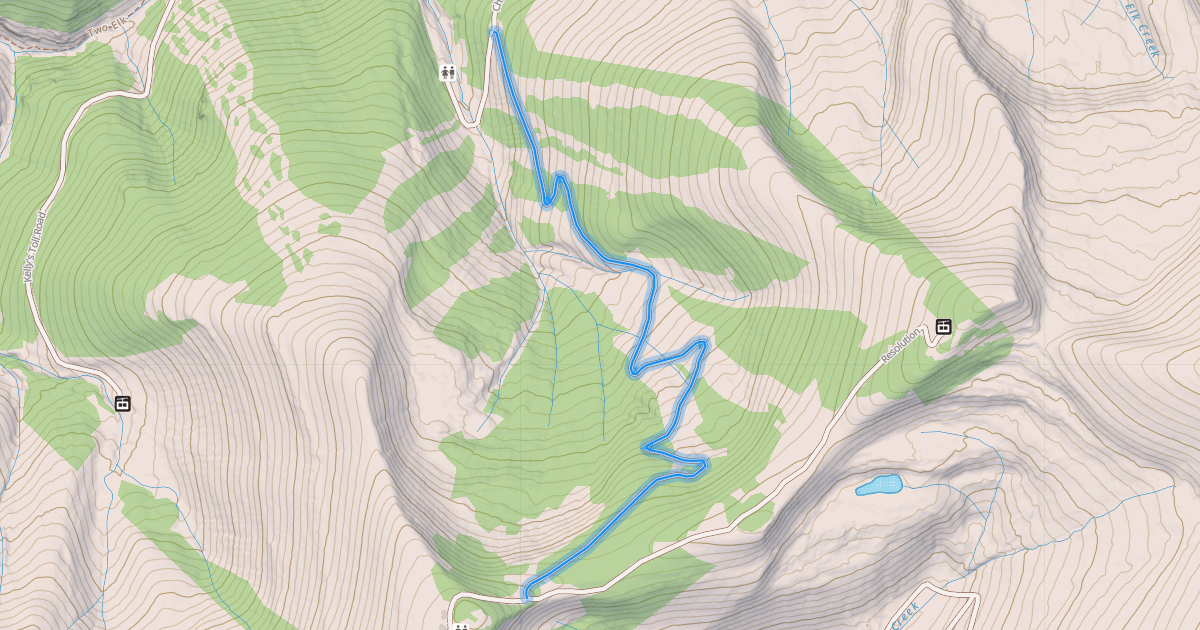 Map preview of Pete'S Bowl Skiway Road