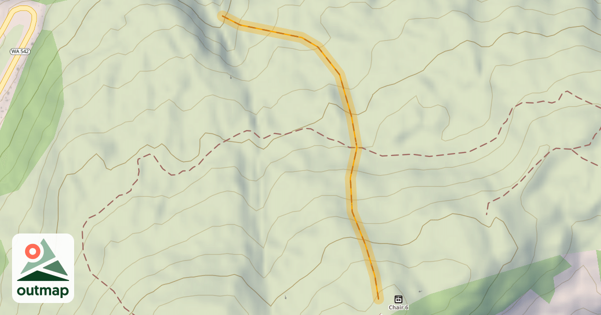 Map of Inside Cliff Boundary Run