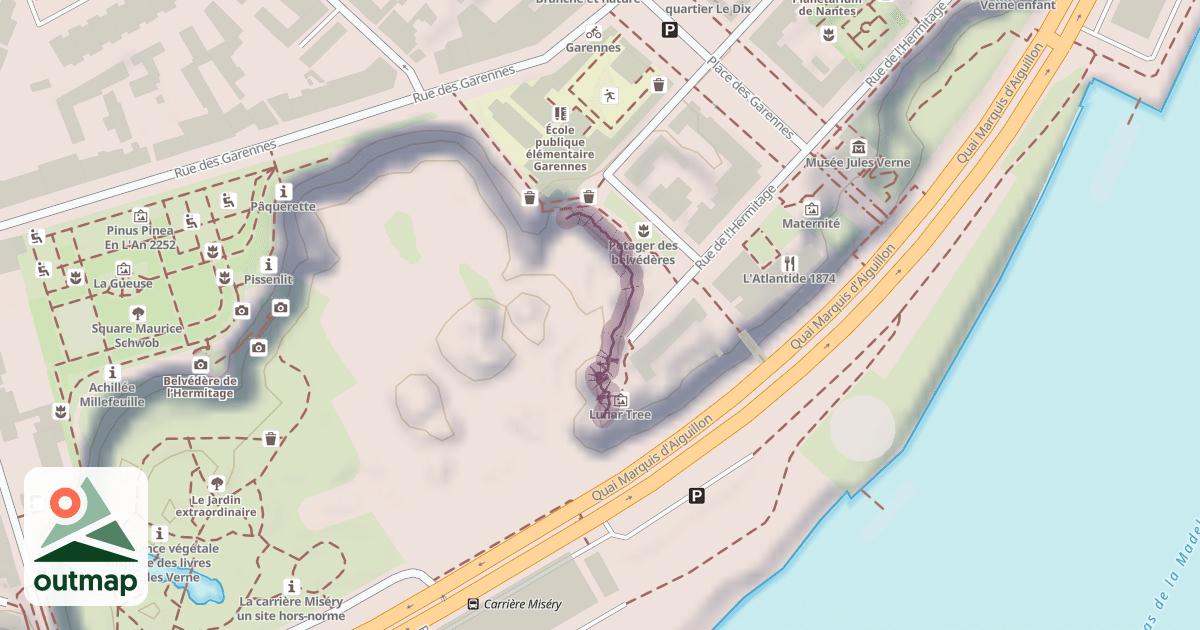 Map of site d'escalade de la carrière Misery - secteur carrière