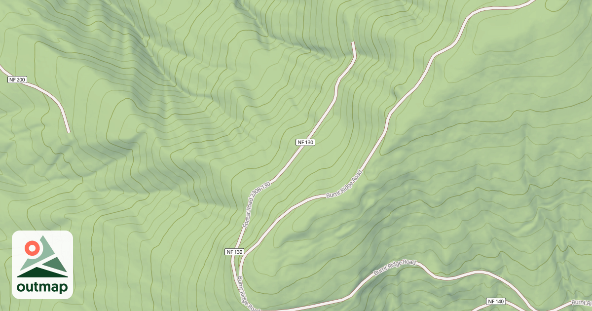 Map of BURNT RIDGE W.T.