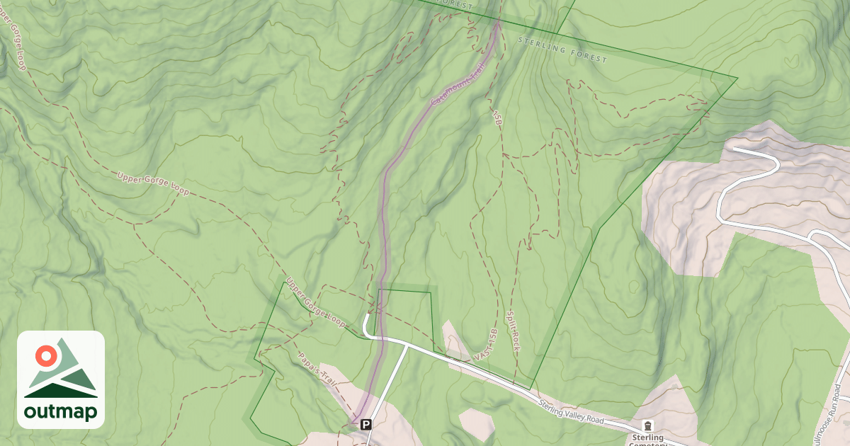 Map of Catamount Trail