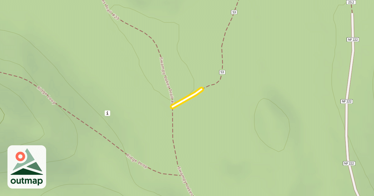 Map of Swede Ridge Loop Trail #53