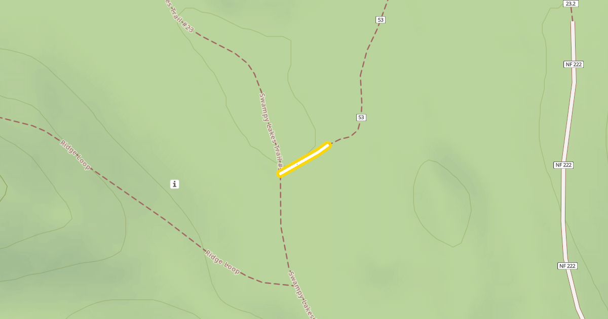 Map preview of Swede Ridge Loop Trail #53