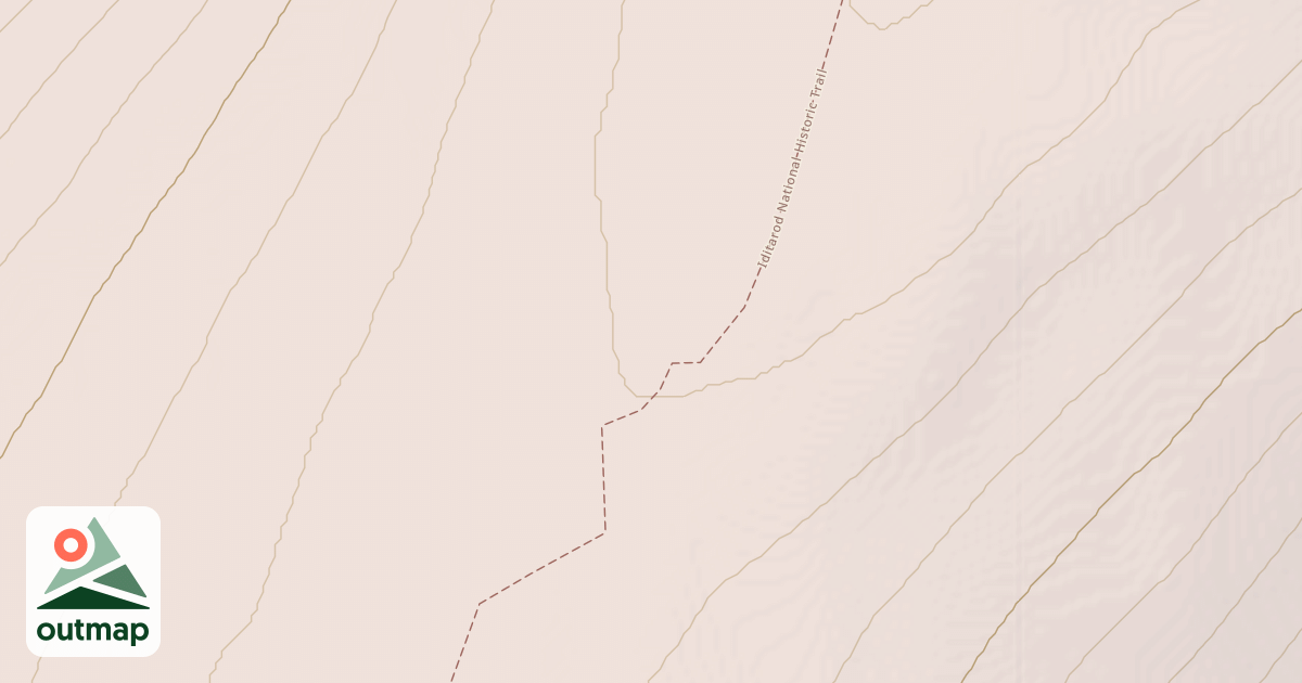 Map of Willow to Nome Winter Trail