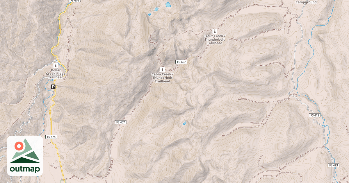 Map of CABIN CREEK