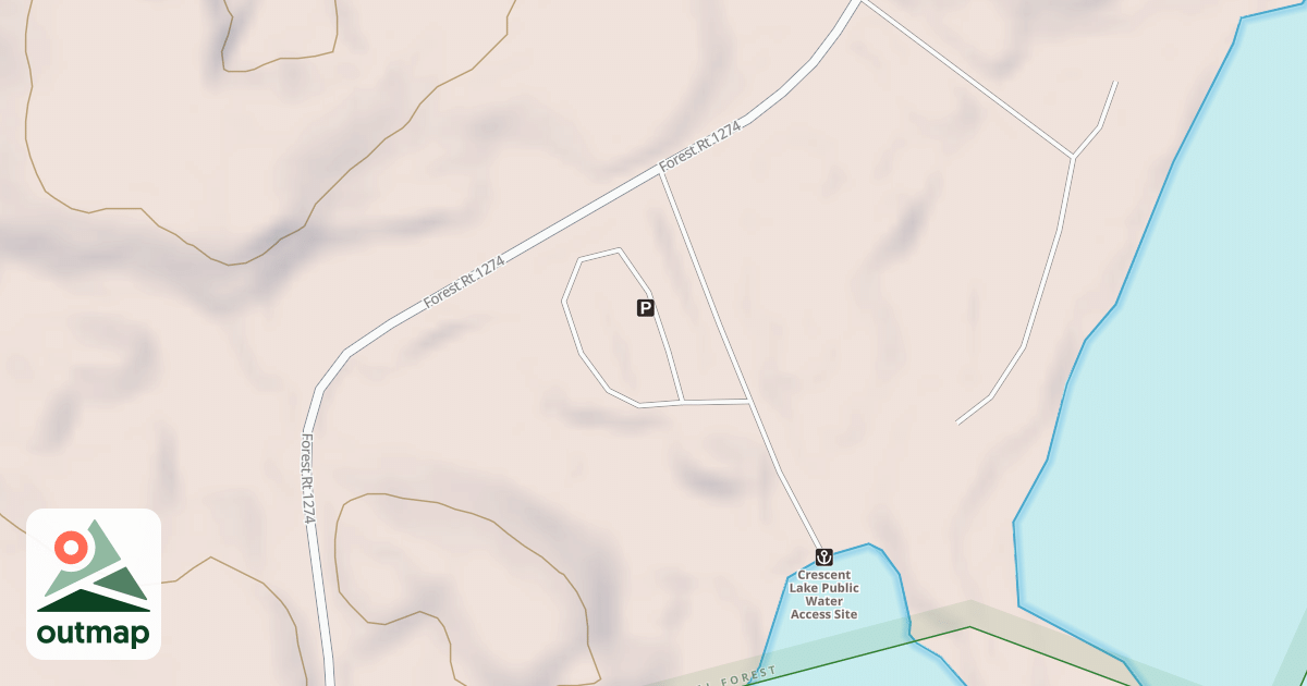 Map of CRESCENT LAKE CG PARKING LOT