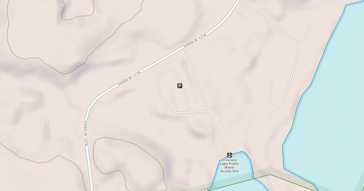 Map preview of CRESCENT LAKE CG PARKING LOT