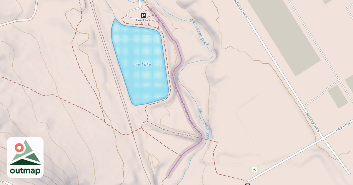 Map of New Santa Fe Regional Trail - USAFA