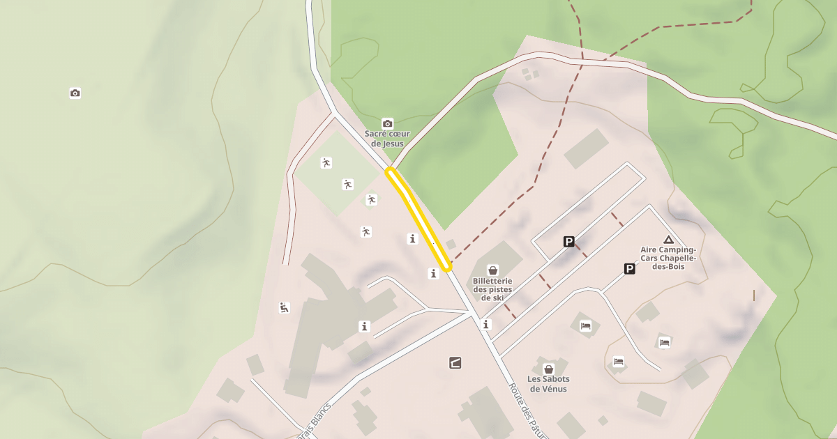 Map preview of Route des Pâturages