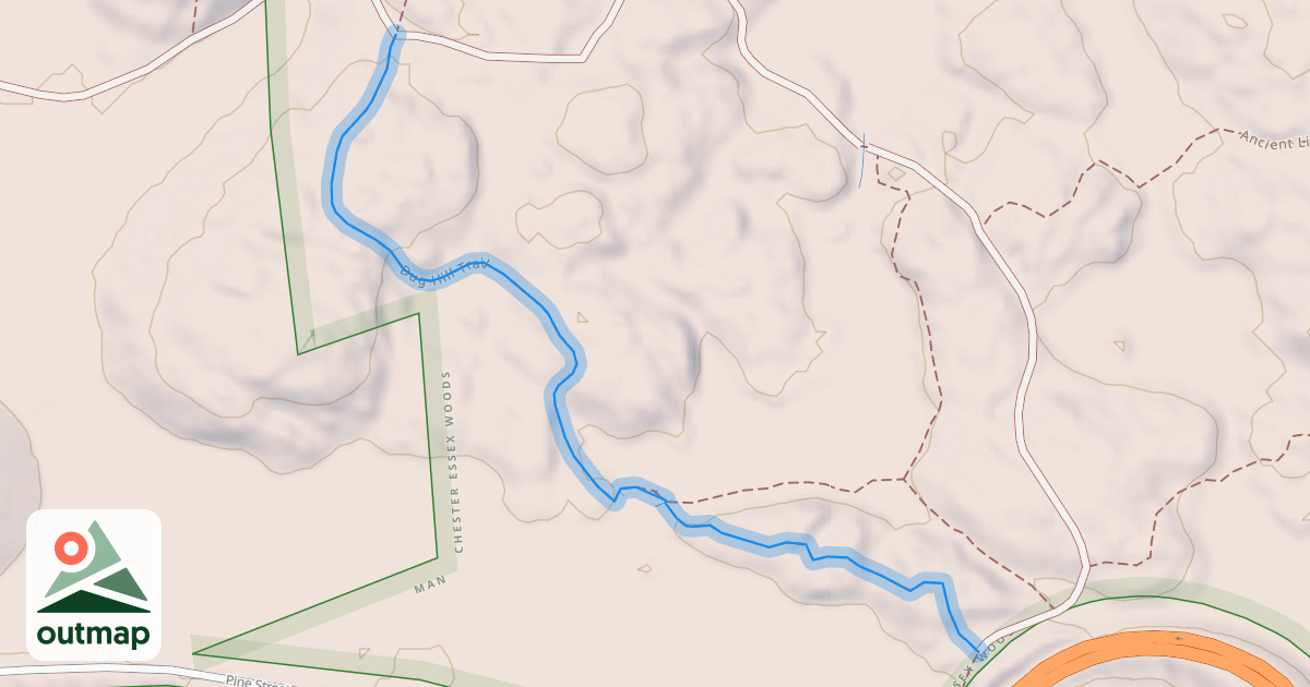 Map of Dug Hill Trail