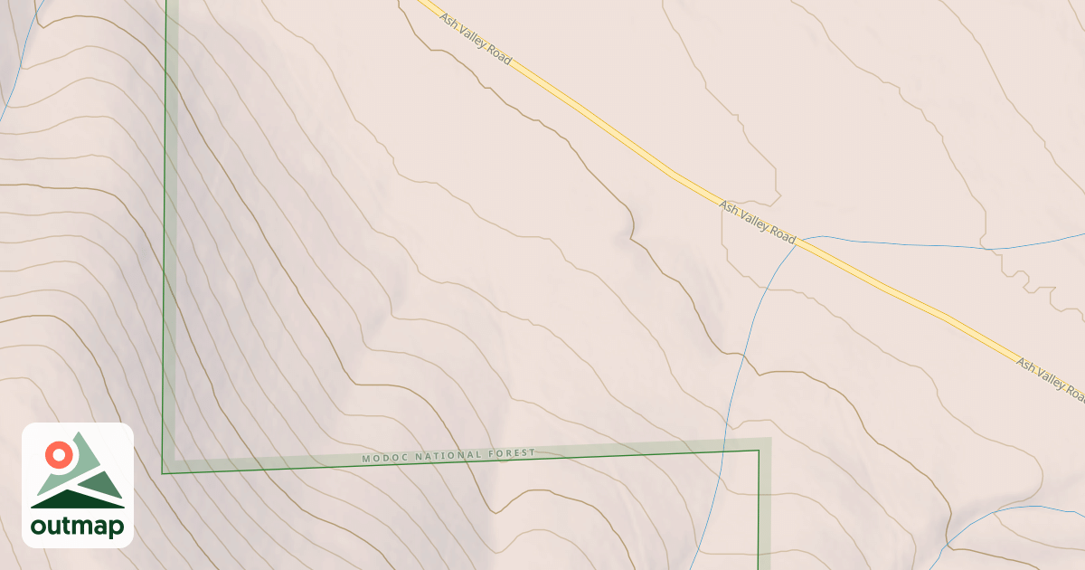 Map of ASH VALLEY SPUR