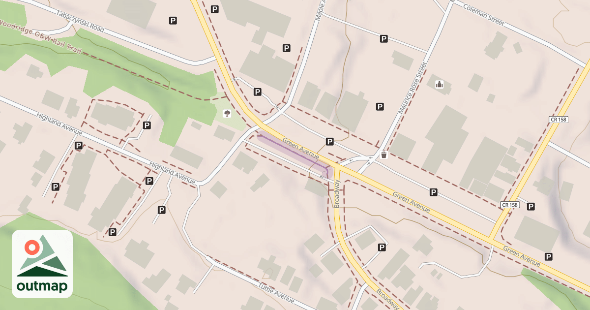Map of Woodridge O&W Rail Trail