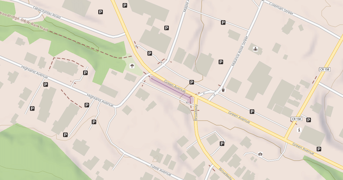 Map preview of Woodridge O&W Rail Trail