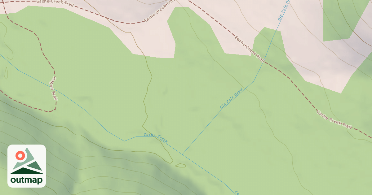 Map of Cache Creek Snow