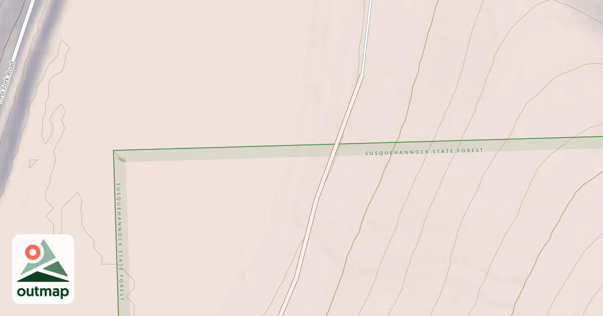Map of Susquehannock State Forest Snowmobile Trails