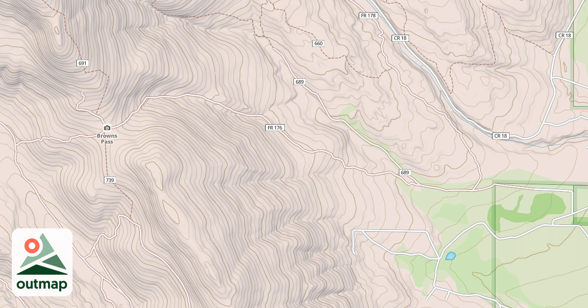 Map of BROWNS PASS