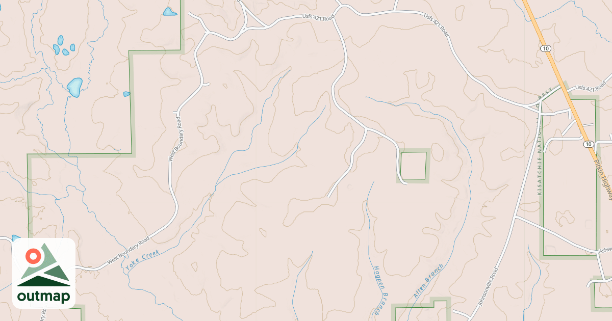 Map of YOKE CREEK