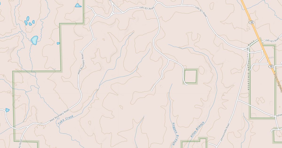 Map preview of YOKE CREEK