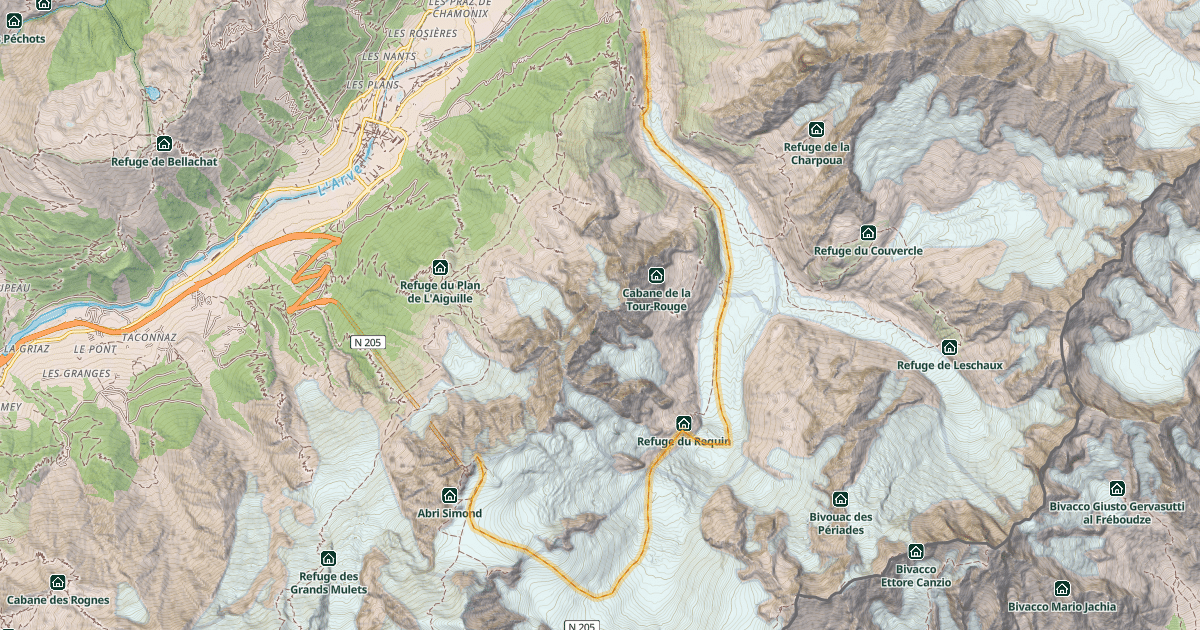 Map preview of Vallée Blanche classique