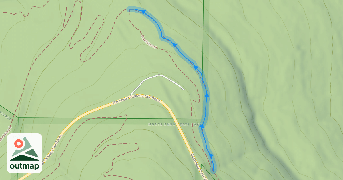Map of Bankhead Trail (Bike Only)