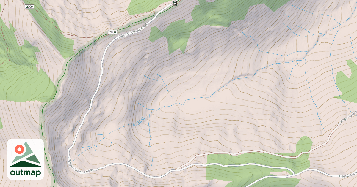 Map of SISKIYOU SUMMIT