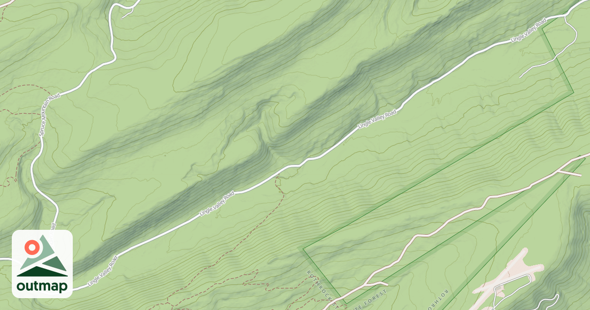 Map of Rothrock State Forest Seven Mountains Snowmobile Trails