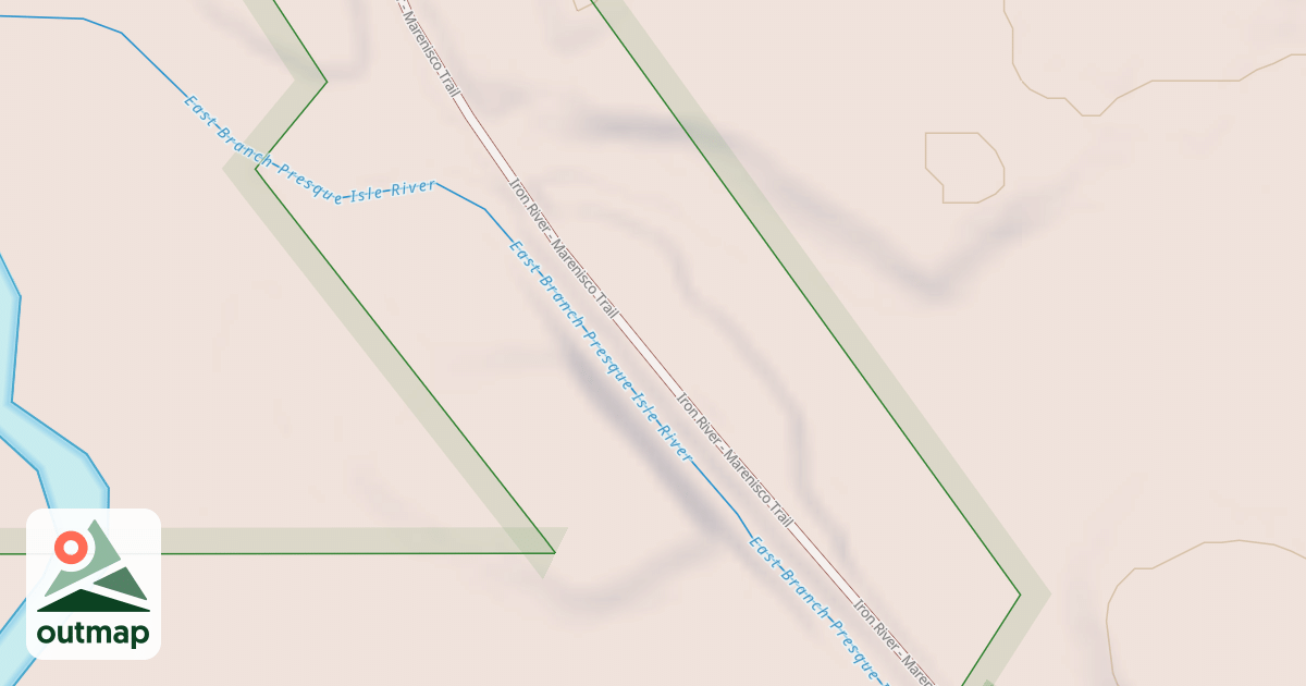 Map of Iron River To Marenisco Route