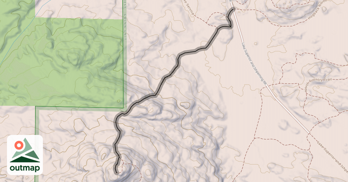 Map of Hogback North