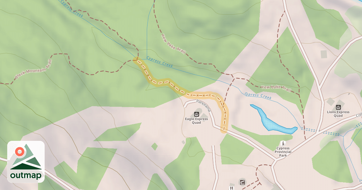 Map of Yew Lake Trail
