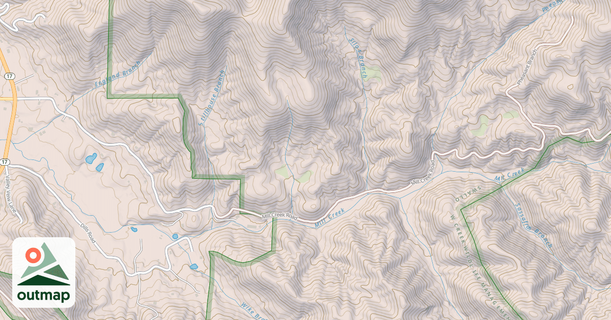 Map of MILL CREEK