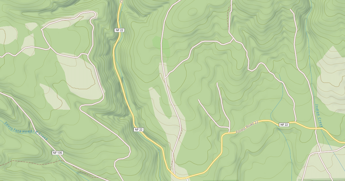 Map preview of USFS Motor Vehicle Use Map Roads {24973381-4ADA-489D-860F-E1904176FA98}